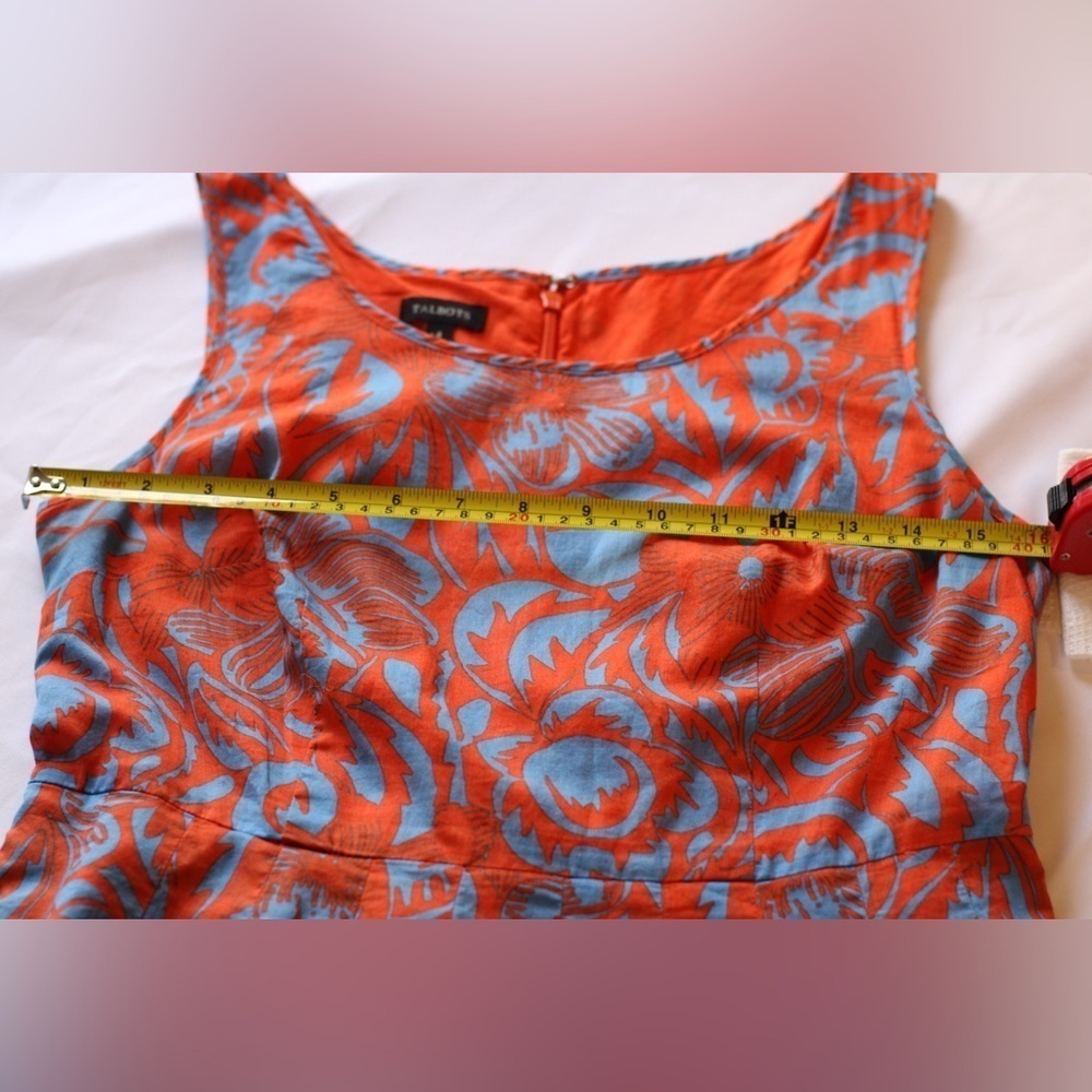 Talbots Women’s Fit & Flare Sleeveless Floral Pleated Dress Size 4 - Picture 8 of 10
